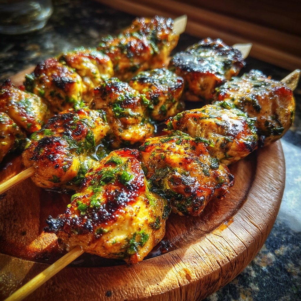 Lime Cilantro Chicken Skewers