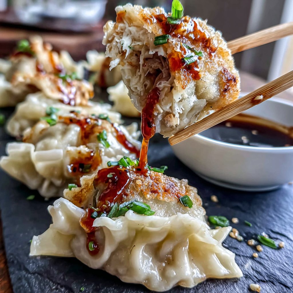 Smothered Chicken Potstickers