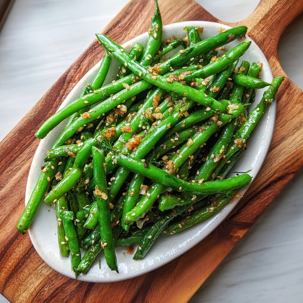 Sesame Garlic Green Beans