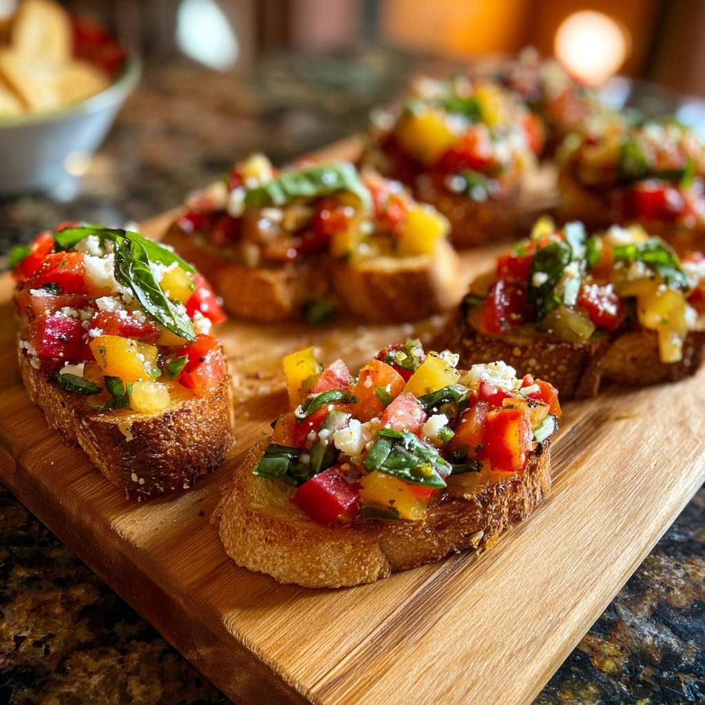 Lemon Basil Bruschetta Bites