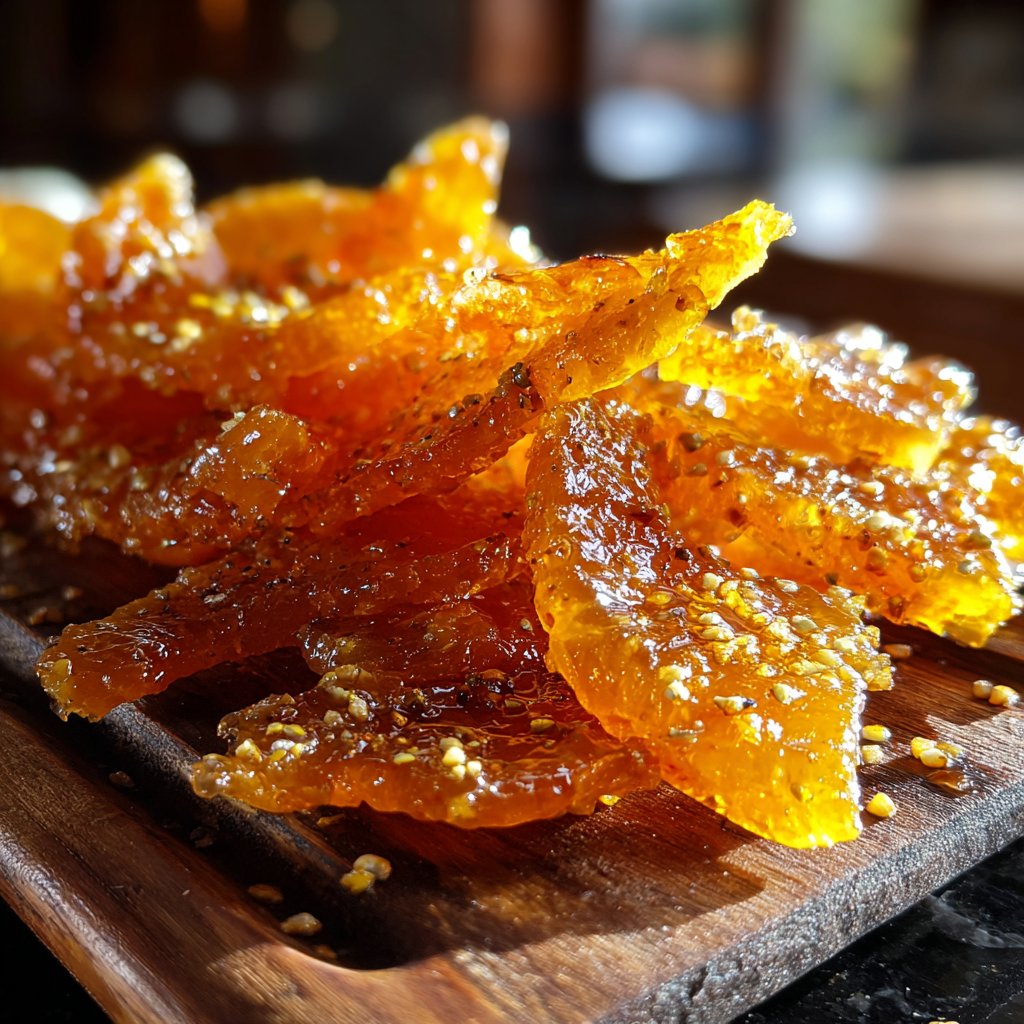 Candied Orange Peel with Vanilla Syrup